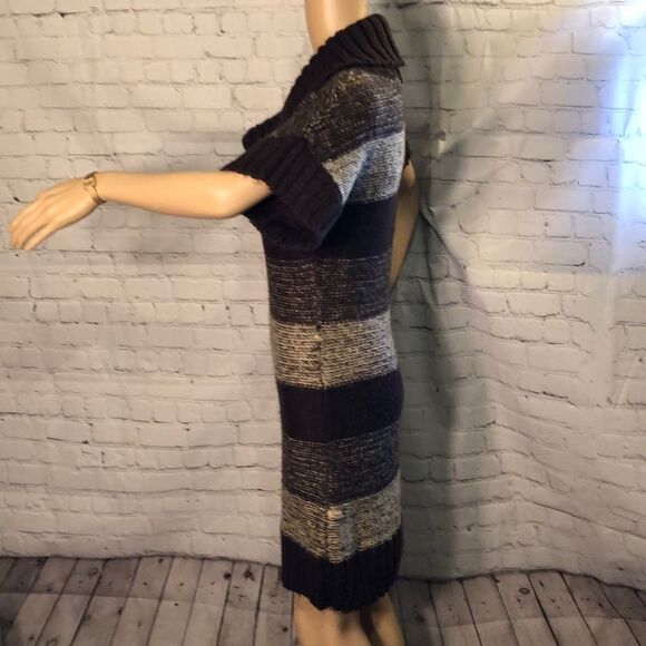 Say What Striped Turtleneck Sweater Dress M - Picture 7 of 10